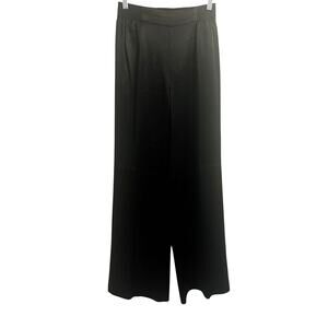 alice and olivia Satin Pull-on Pleated Elegant Wide Leg Pant Pockets Women's 0